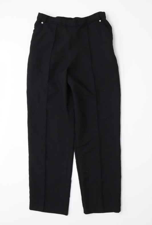 Marks and Spencer Womens Black   Trousers  Size 10 L26 in
