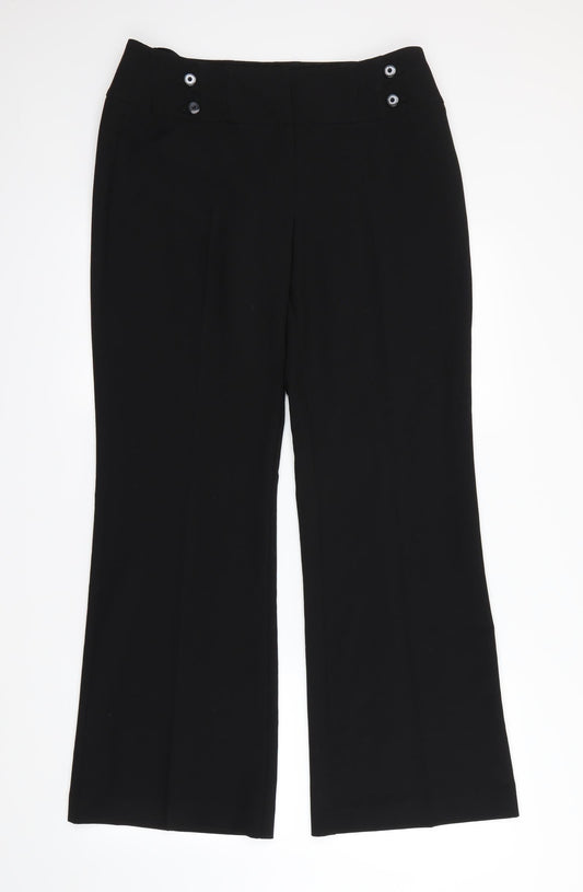 Debenhams Womens Black   Dress Pants Trousers Size 12 L29 in