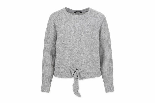 Front view of F&F women’s grey jumper, size UK 14