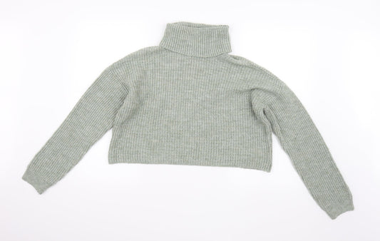 New Look Womens Green  Knit Pullover Jumper Size S
