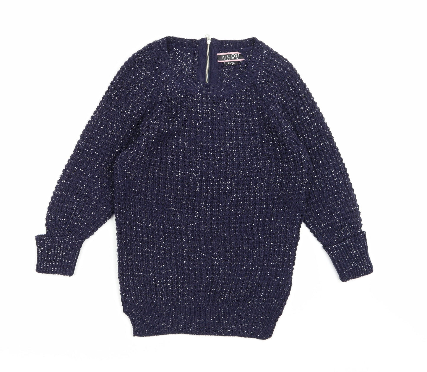 alcott Womens Blue  Knit Pullover Jumper Size L