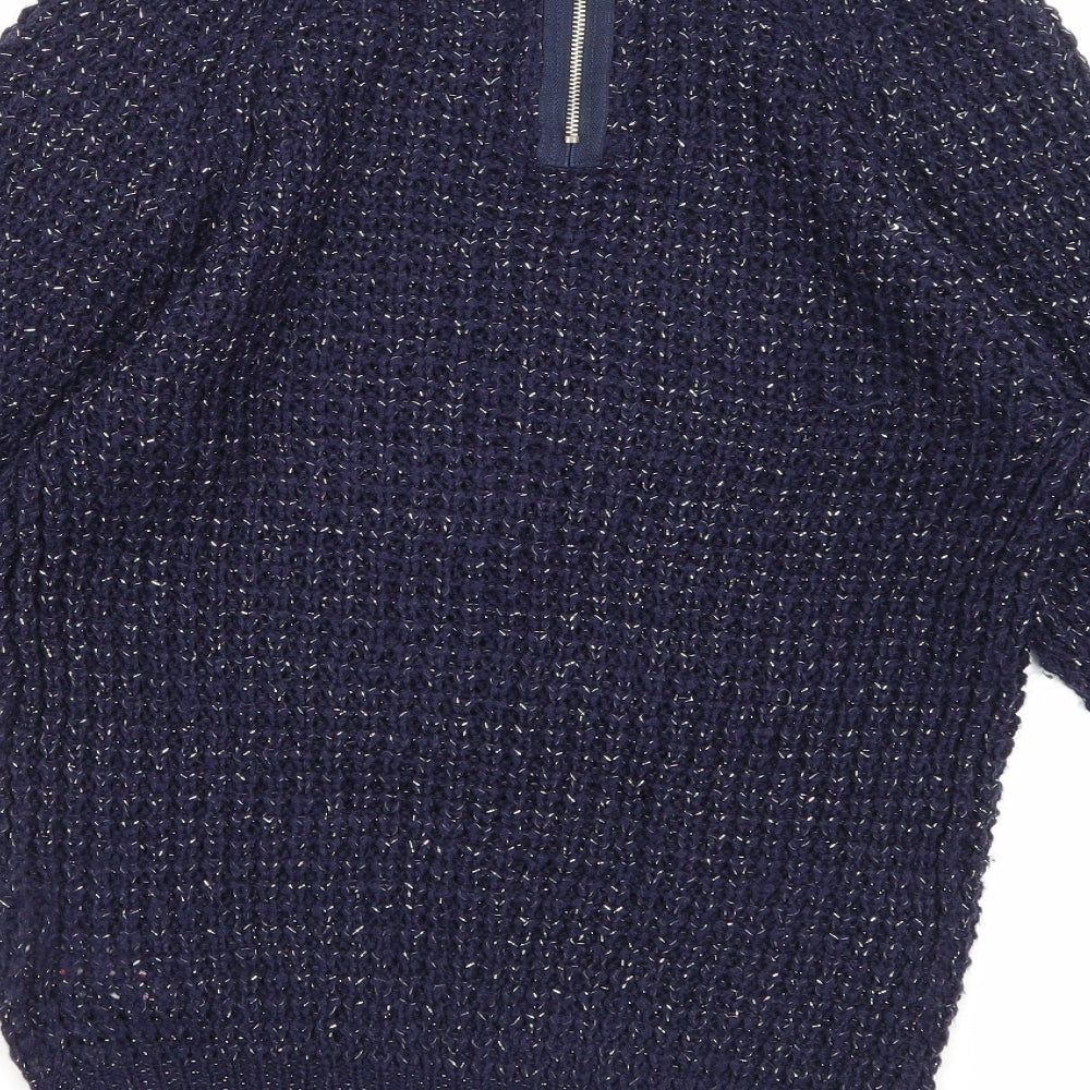 alcott Womens Blue  Knit Pullover Jumper Size L