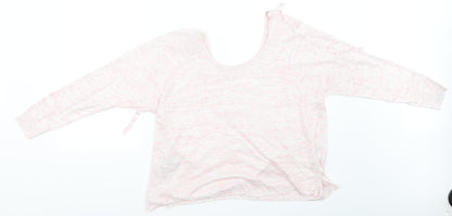 Back view of Marks & Spencer women’s pink jumper, size UK 14