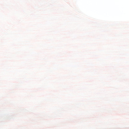 Brand and care label for Marks & Spencer women’s pink jumper, size UK 14