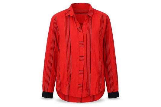 Preworn Womens Red   Basic Blouse Size 8