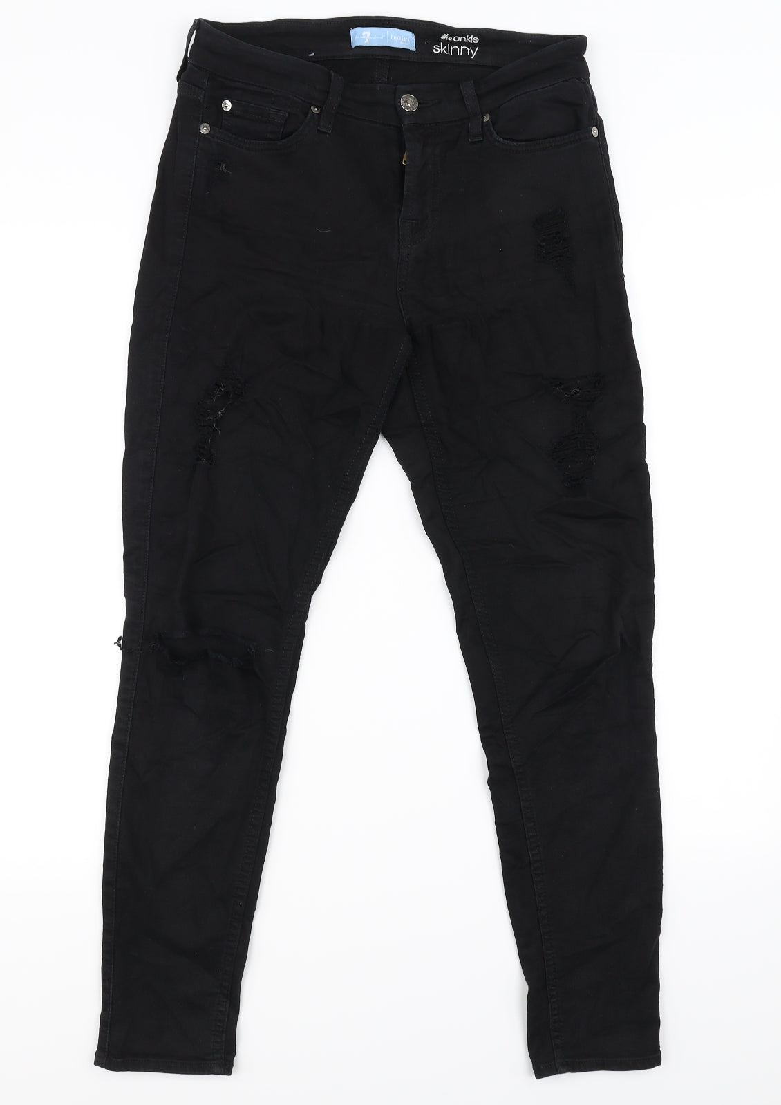 Preworn Womens Black   Skinny Jeans Size 10 L27 in