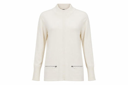 Front view of Marble women’s white jumper, size UK 8