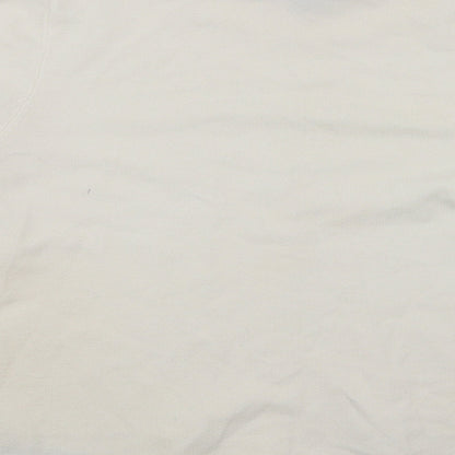 Brand and care label for Marble women’s white jumper, size UK 8