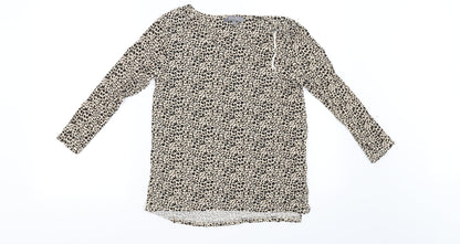 Additional front view of Principles women’s multicoloured animal print basic blouse, size UK 10