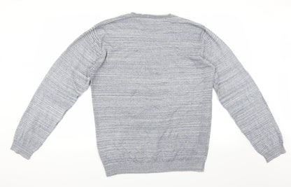Back view of Matalan men’s blue jumper, size M