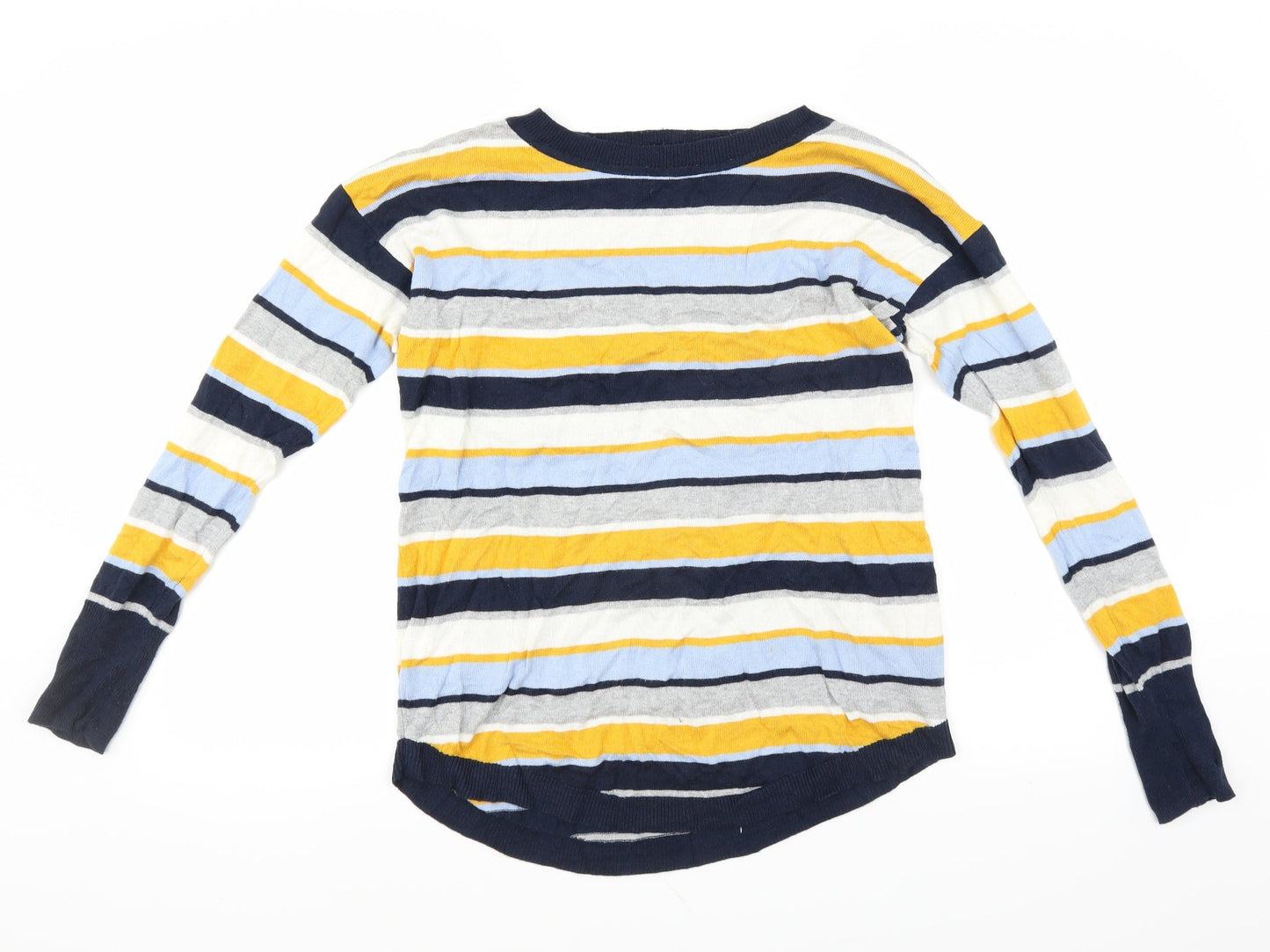 Le Bon Marché Womens Blue Striped  Pullover Jumper Size 12