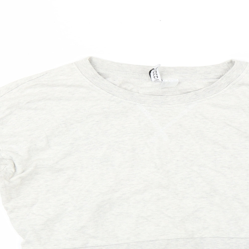 Divided by H&M Womens Grey   Pullover Sweatshirt Size XS  - CROPPED