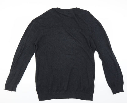 Back view of every day counts men’s blue jumper, size M