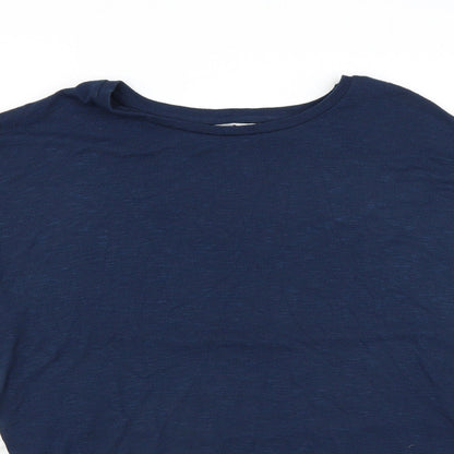 Close-up detail of TU women’s blue jumper, size UK 16
