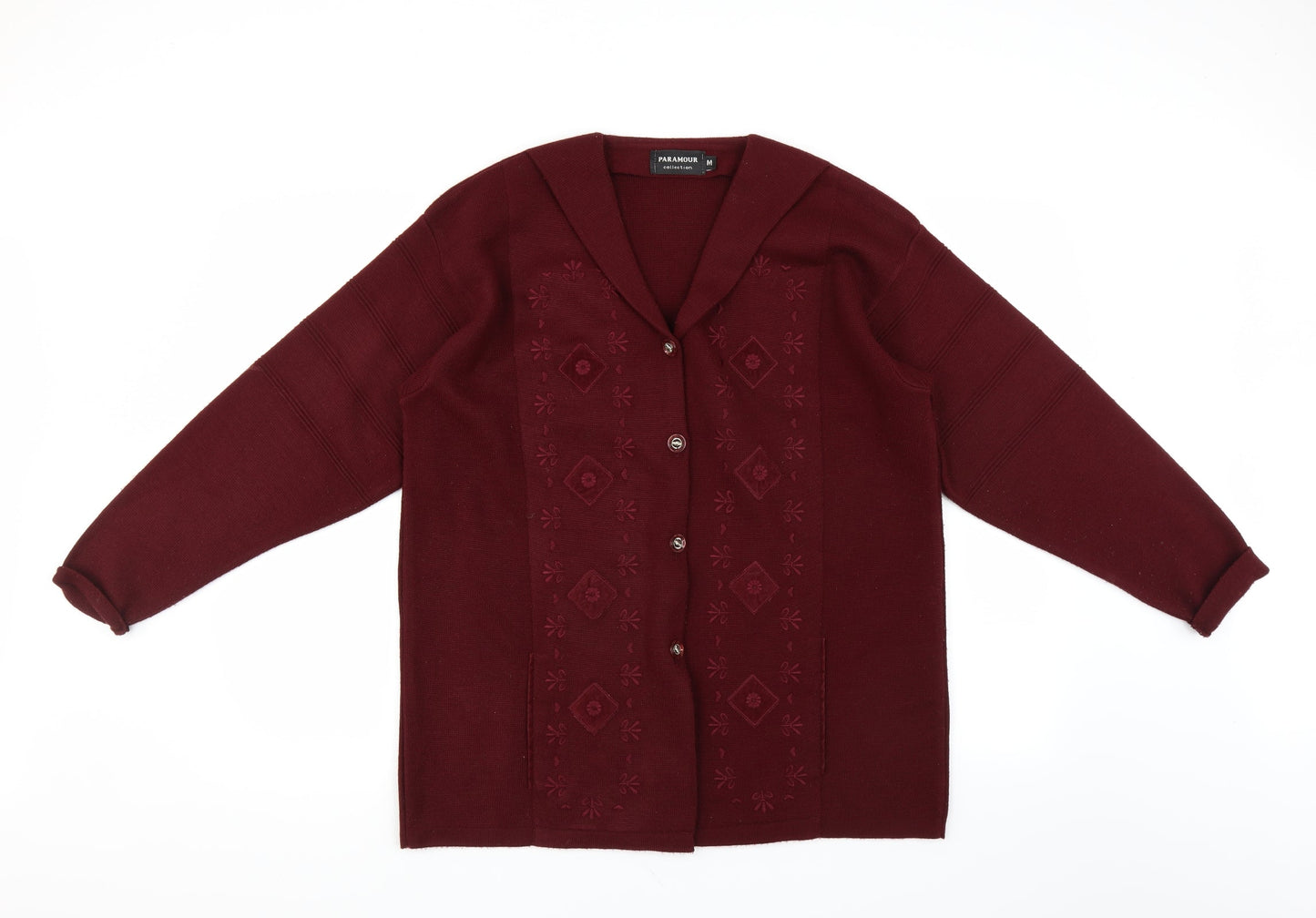 Paramour Womens Red   Cardigan Jumper Size M
