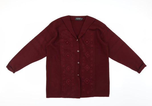 Paramour Womens Red   Cardigan Jumper Size M