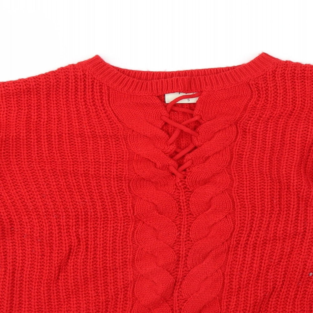 Primark Womens Red   Pullover Jumper Size S