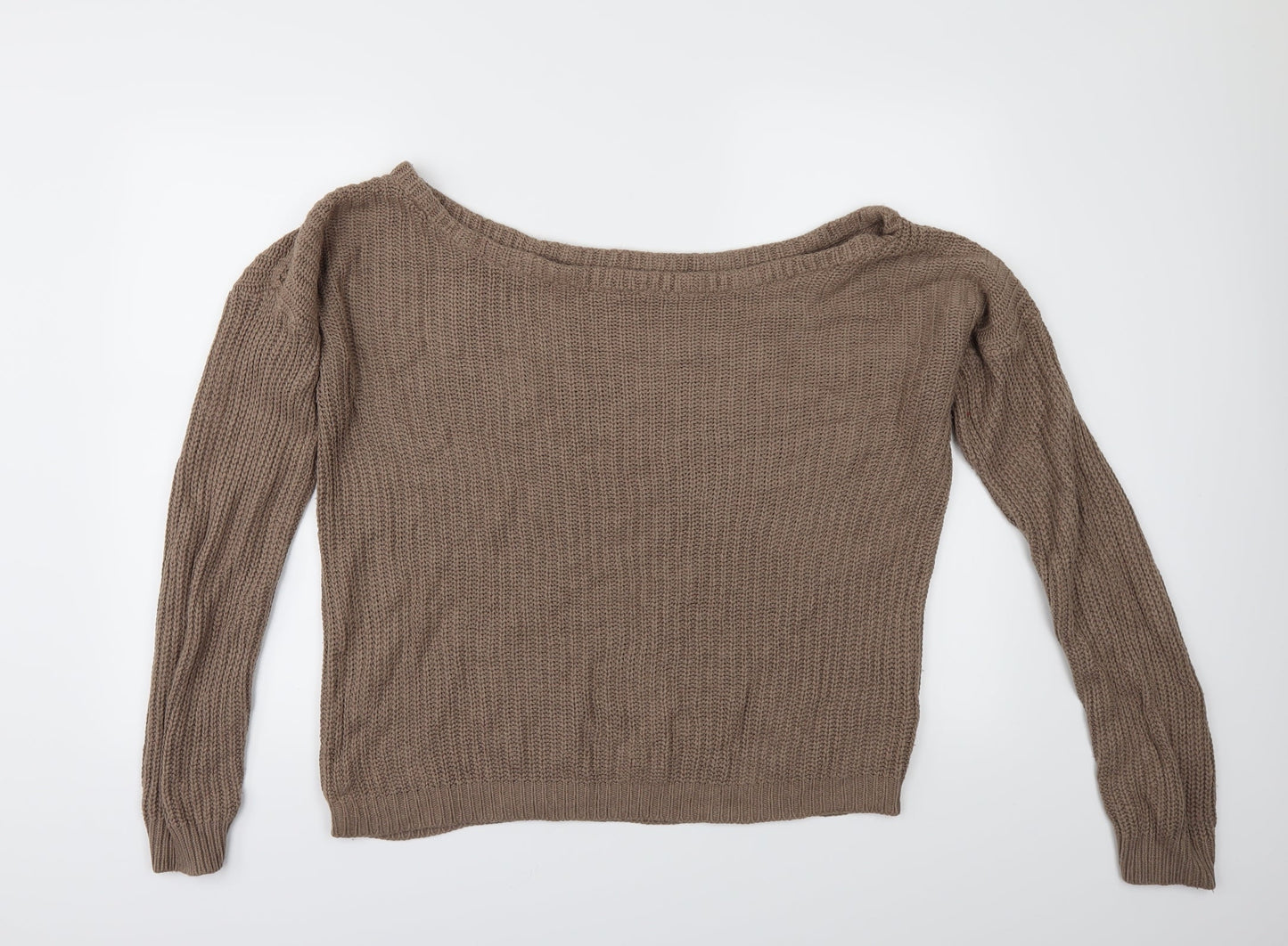 Missguided Womens Beige   Pullover Jumper Size L