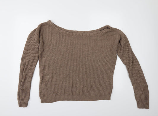 Missguided Womens Beige   Pullover Jumper Size L