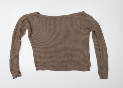 Back view of Missguided women’s beige jumper, size L