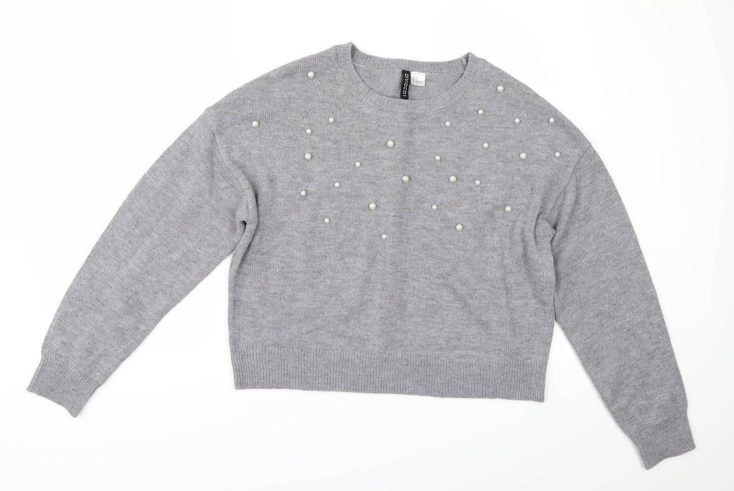 Divided by H&M Womens Grey   Pullover Jumper Size M  - CROPPED