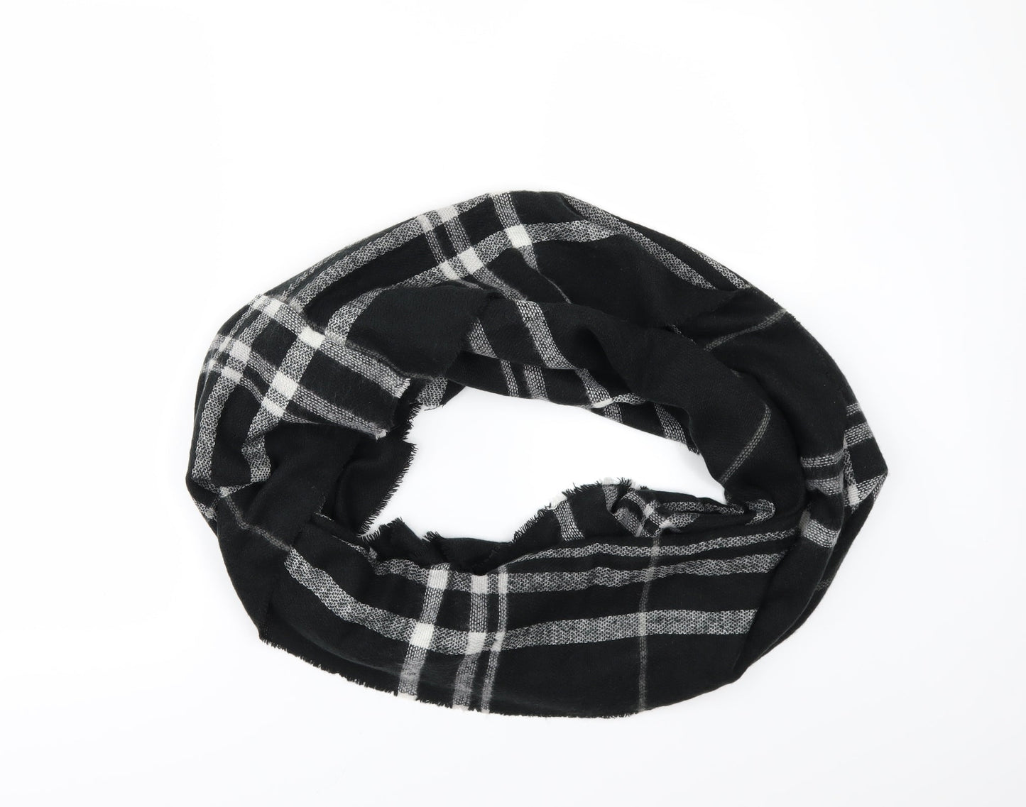 Preworn Unisex Black Check   Scarf   - COWL