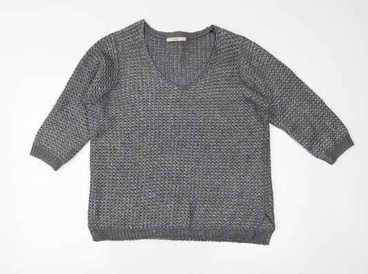 George Womens Grey  Knit Pullover Jumper Size M