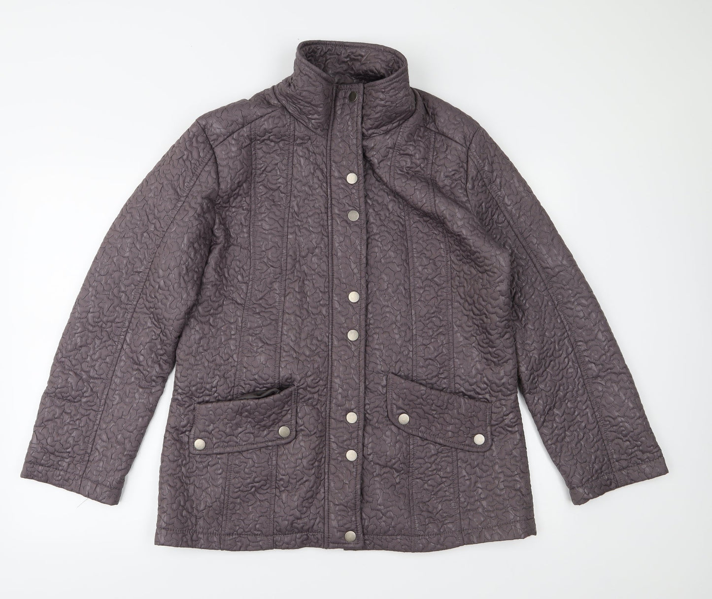 FABRIZIO GIANNI Womens Brown   Quilted Jacket Size 14