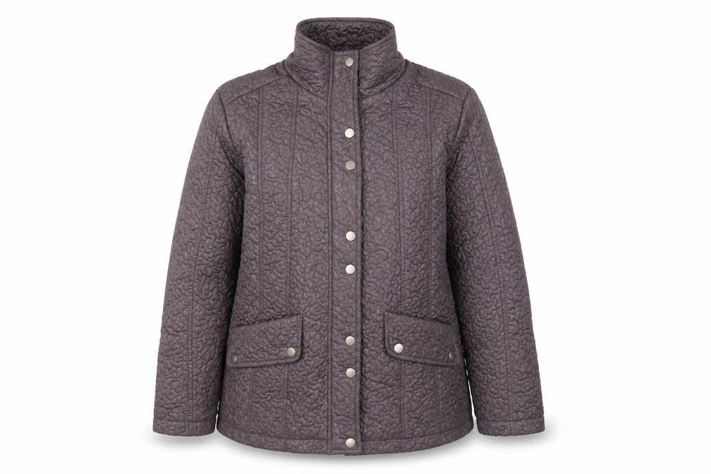 FABRIZIO GIANNI Womens Brown   Quilted Jacket Size 14