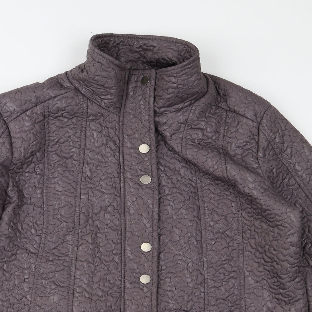 FABRIZIO GIANNI Womens Brown   Quilted Jacket Size 14