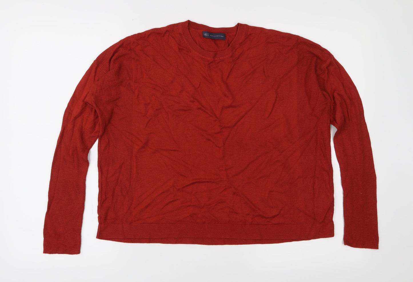 Marks and Spencer Womens Brown  Knit Pullover Jumper Size 16