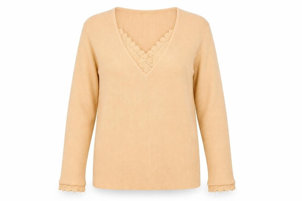 LUCIA Womens Orange  Knit Pullover Jumper Size 16