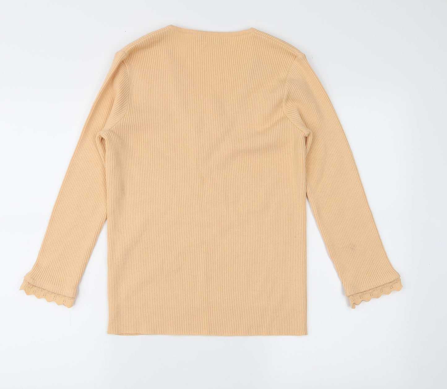 LUCIA Womens Orange  Knit Pullover Jumper Size 16