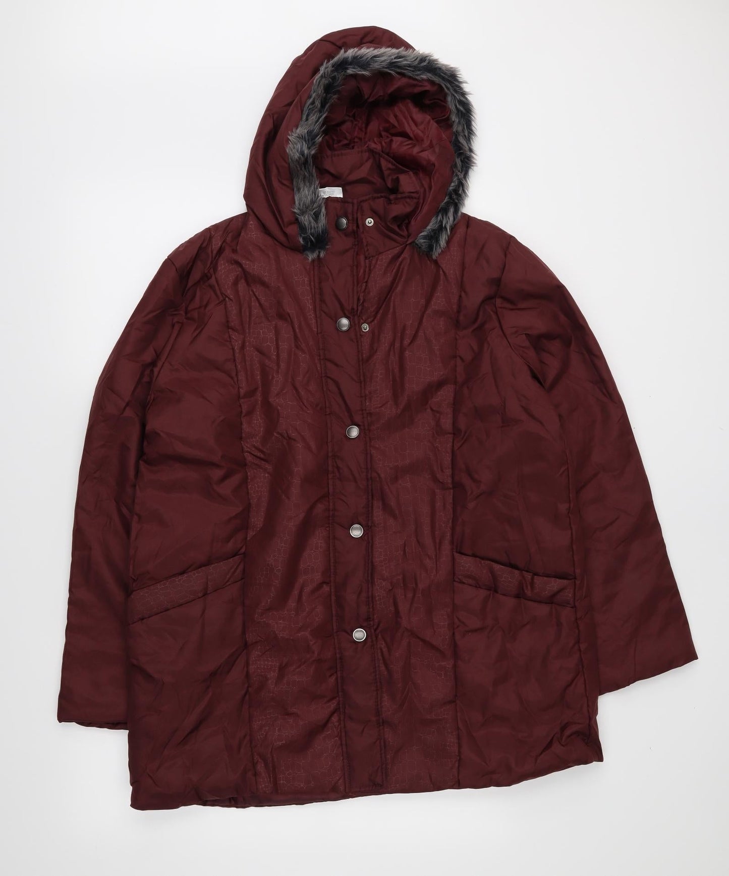 Anne De Lancay Womens Red   Parka Coat Size M