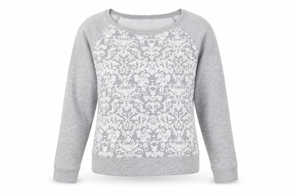 H&M Womens Grey  Jersey Pullover Sweatshirt Size S