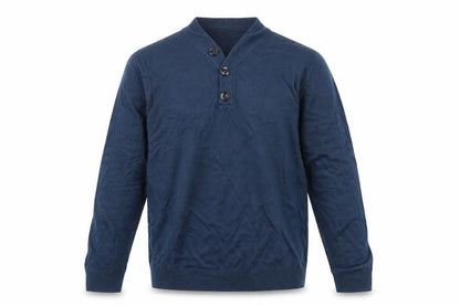 Front view of F&F men’s blue knit jumper, size M