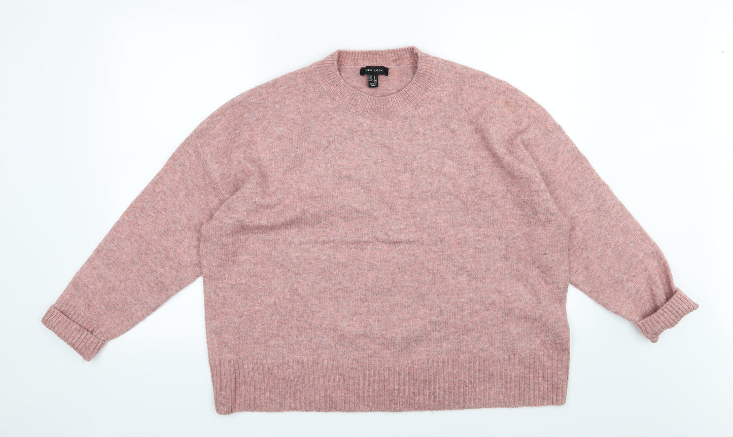 New Look Womens Red  Knit Pullover Jumper Size M