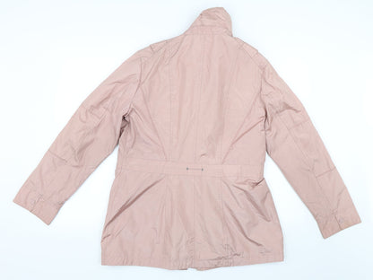 Back view of Lakeland women’s pink anorak coat, size UK 14