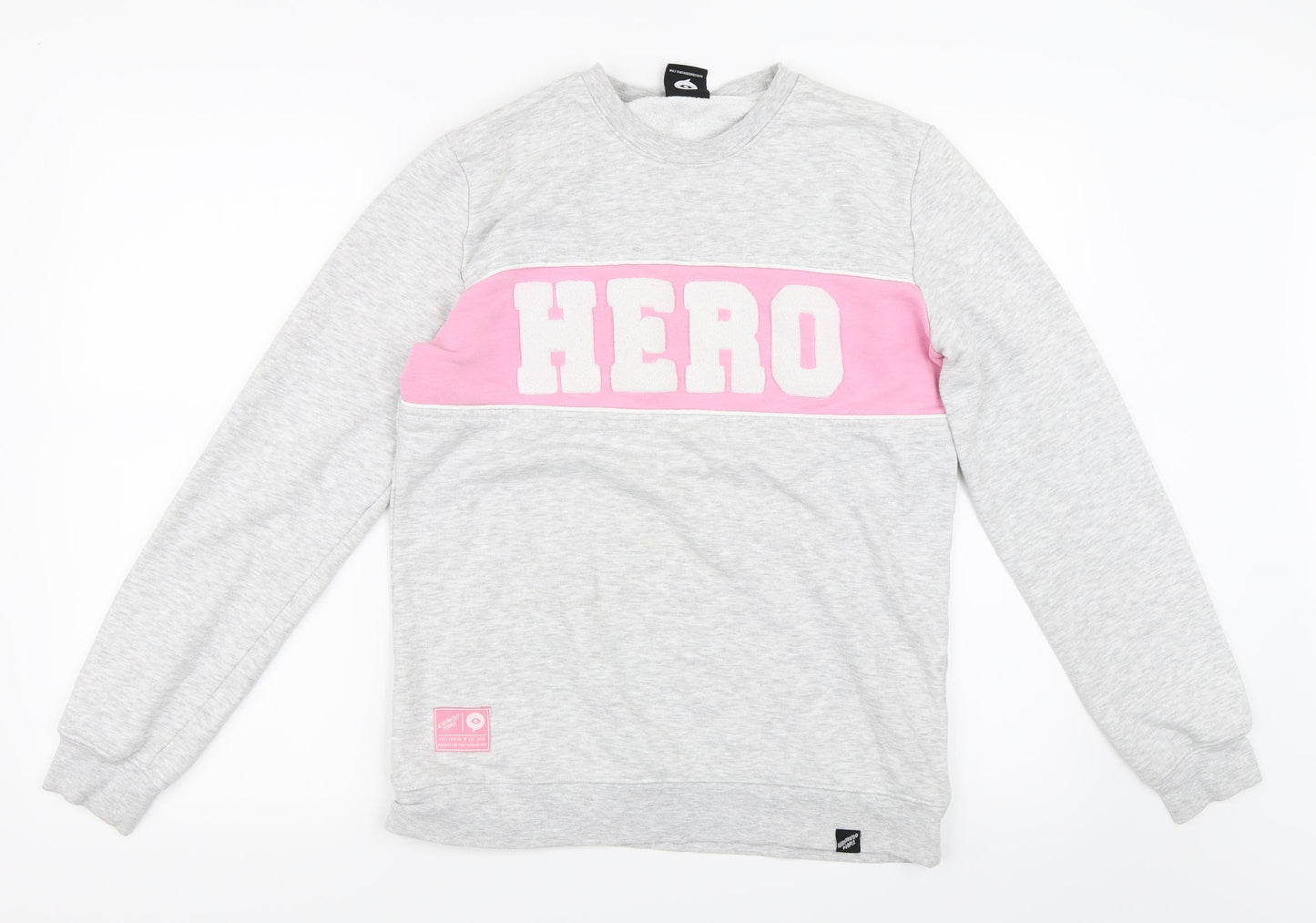 Illustrated People Womens Grey   Pullover Sweatshirt Size S  - Hero