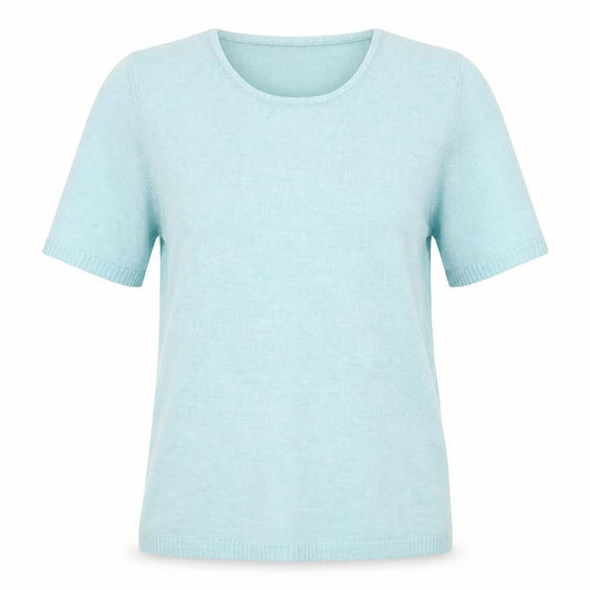 Front view of Papaya women’s blue jumper, size UK 12