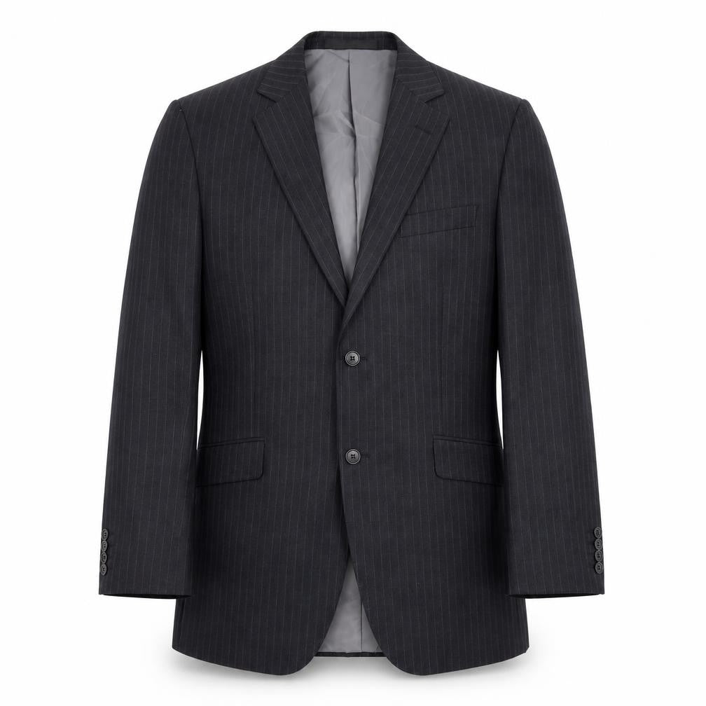 Marks & Spencer Mens Grey Striped  Jacket Suit Jacket Size L