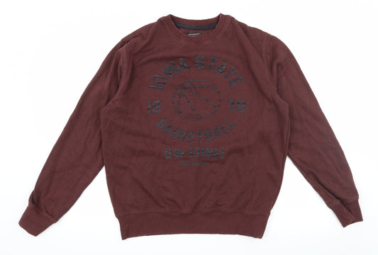 F&F Mens Brown  Jersey Pullover Sweatshirt Size M  - Iowa State