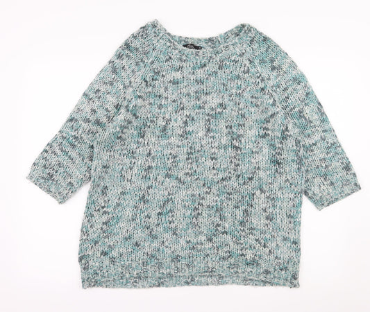 Bonmarché Womens Blue  Knit Pullover Jumper Size M