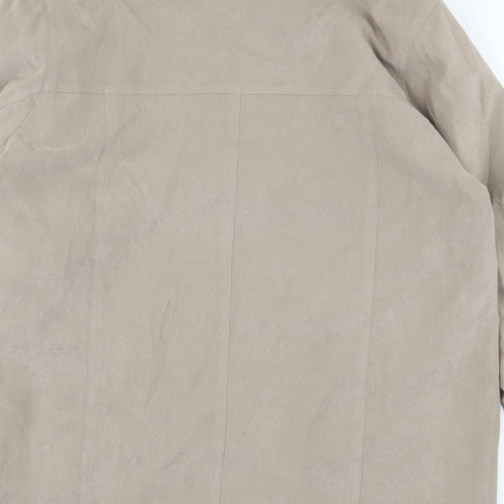 Gray Osbourn Womens Beige   Overcoat Coat Size 10