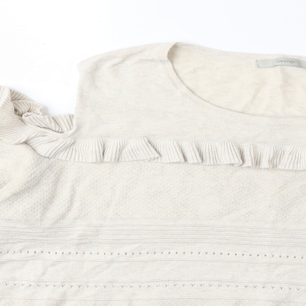 George Womens Beige  Knit Pullover Jumper Size 18