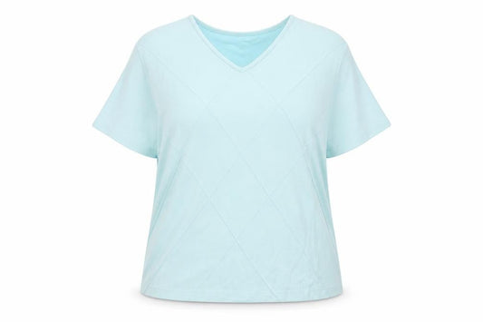 Front view of EWM women’s blue jumper, size UK 22