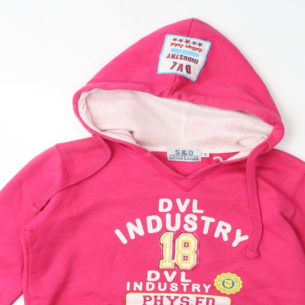 silver dagger Womens Pink   Pullover Hoodie Size S