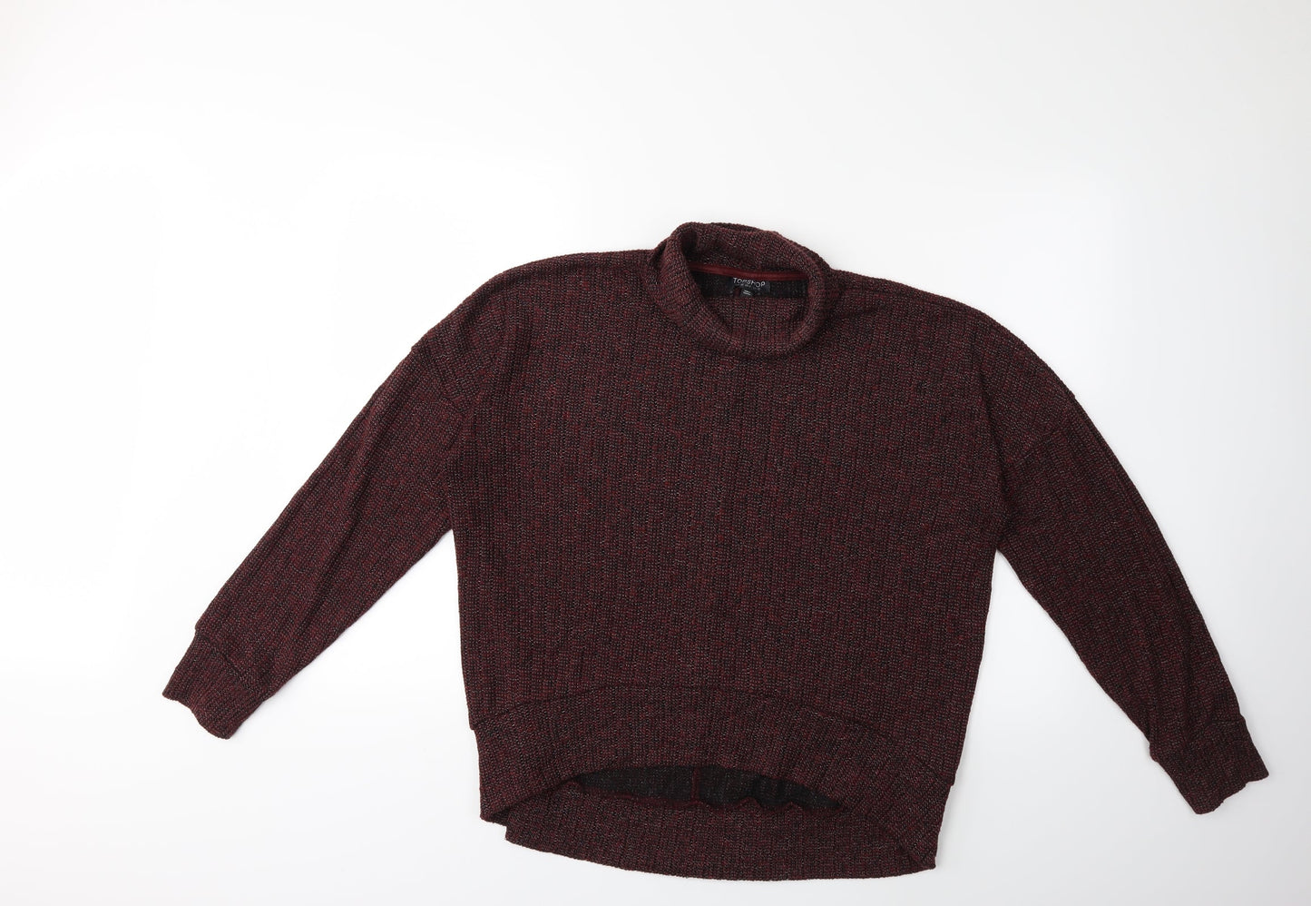 Topshop Womens Red  Knit Pullover Jumper Size 10