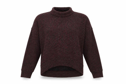 Front view of Topshop women’s red knit jumper, size UK 10