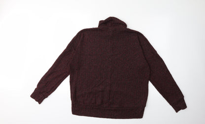 Back view of Topshop women’s red knit jumper, size UK 10